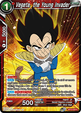 Vegeta, the Young Invader (Common) (BT13-023) [Supreme Rivalry] | Event Horizon Hobbies CA