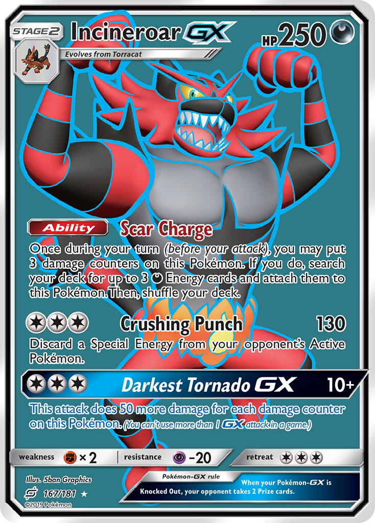 Incineroar GX (167/181) [Sun & Moon: Team Up] | Event Horizon Hobbies CA