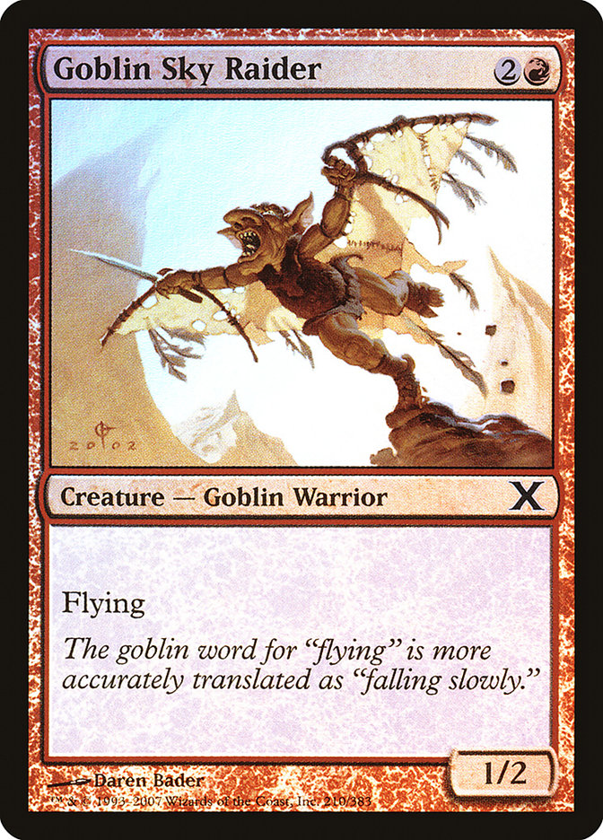 Goblin Sky Raider (Premium Foil) [Tenth Edition] | Event Horizon Hobbies CA