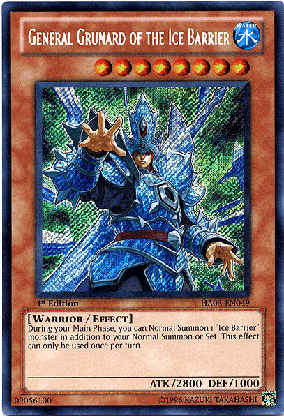 General Grunard of the Ice Barrier [HA03-EN049] Secret Rare | Event Horizon Hobbies CA