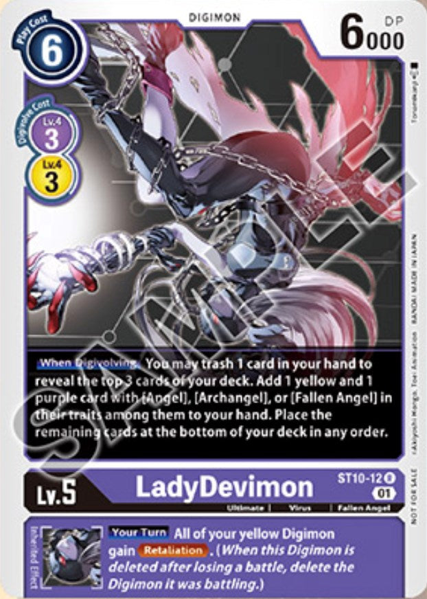 LadyDevimon [ST10-12] (Tamer Goods Set Angewomon & LadyDevimon) [Starter Deck: Parallel World Tactician Promos] | Event Horizon Hobbies CA