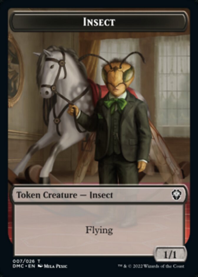 Phyrexian // Insect Double-sided Token [Dominaria United Tokens] | Event Horizon Hobbies CA