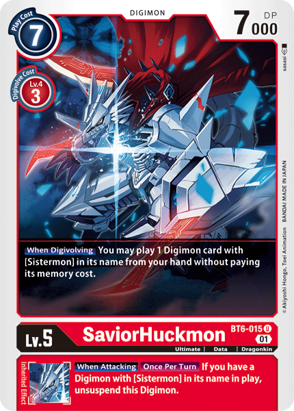 SaviorHuckmon [BT6-015] [Double Diamond] | Event Horizon Hobbies CA