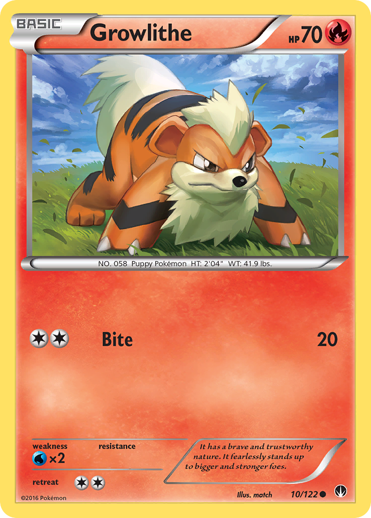 Growlithe (10/122) [XY: BREAKpoint] | Event Horizon Hobbies CA