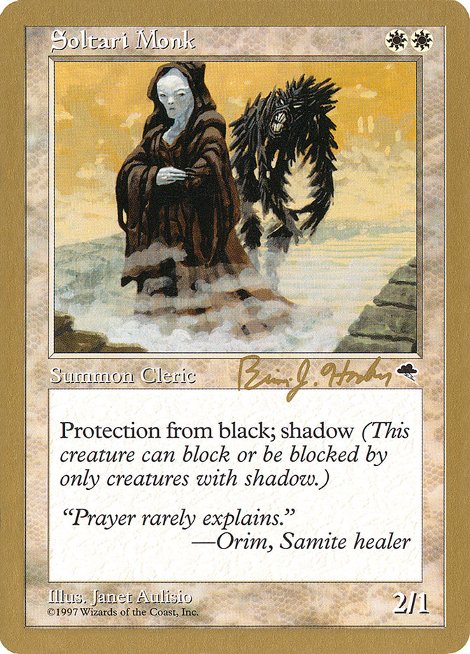 Soltari Monk (Brian Hacker) [World Championship Decks 1998] | Event Horizon Hobbies CA