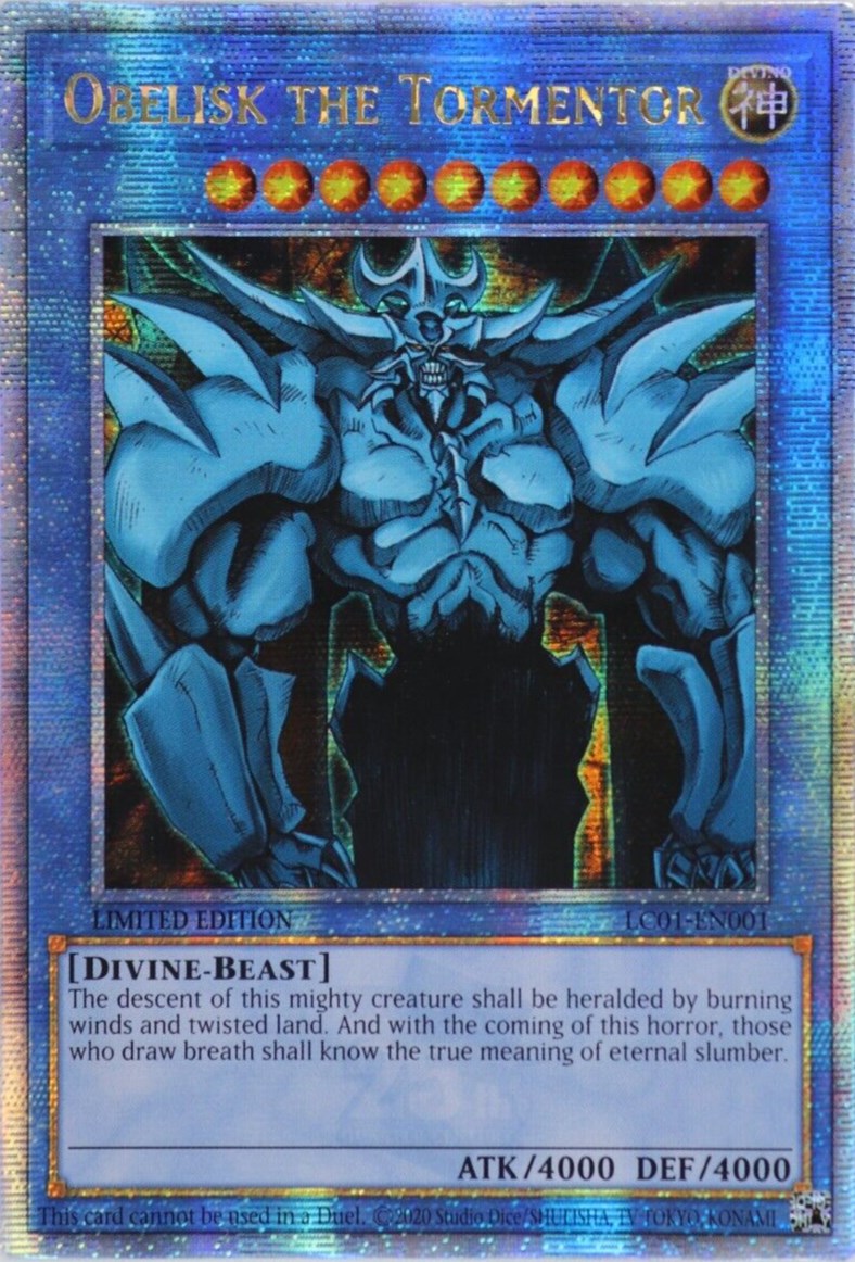 Obelisk the Tormentor (25th Anniversary) [LC01-EN001] Quarter Century Secret Rare | Event Horizon Hobbies CA