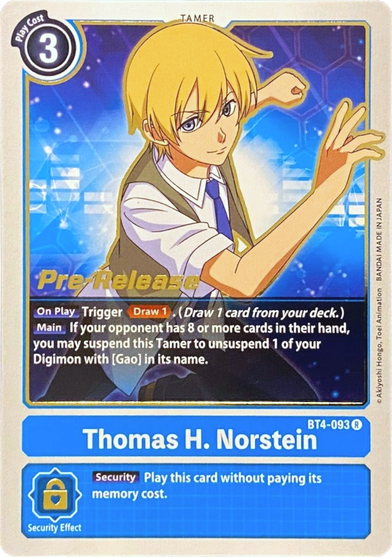 Thomas H. Norstein [BT4-093] [Great Legend Pre-Release Promos] | Event Horizon Hobbies CA