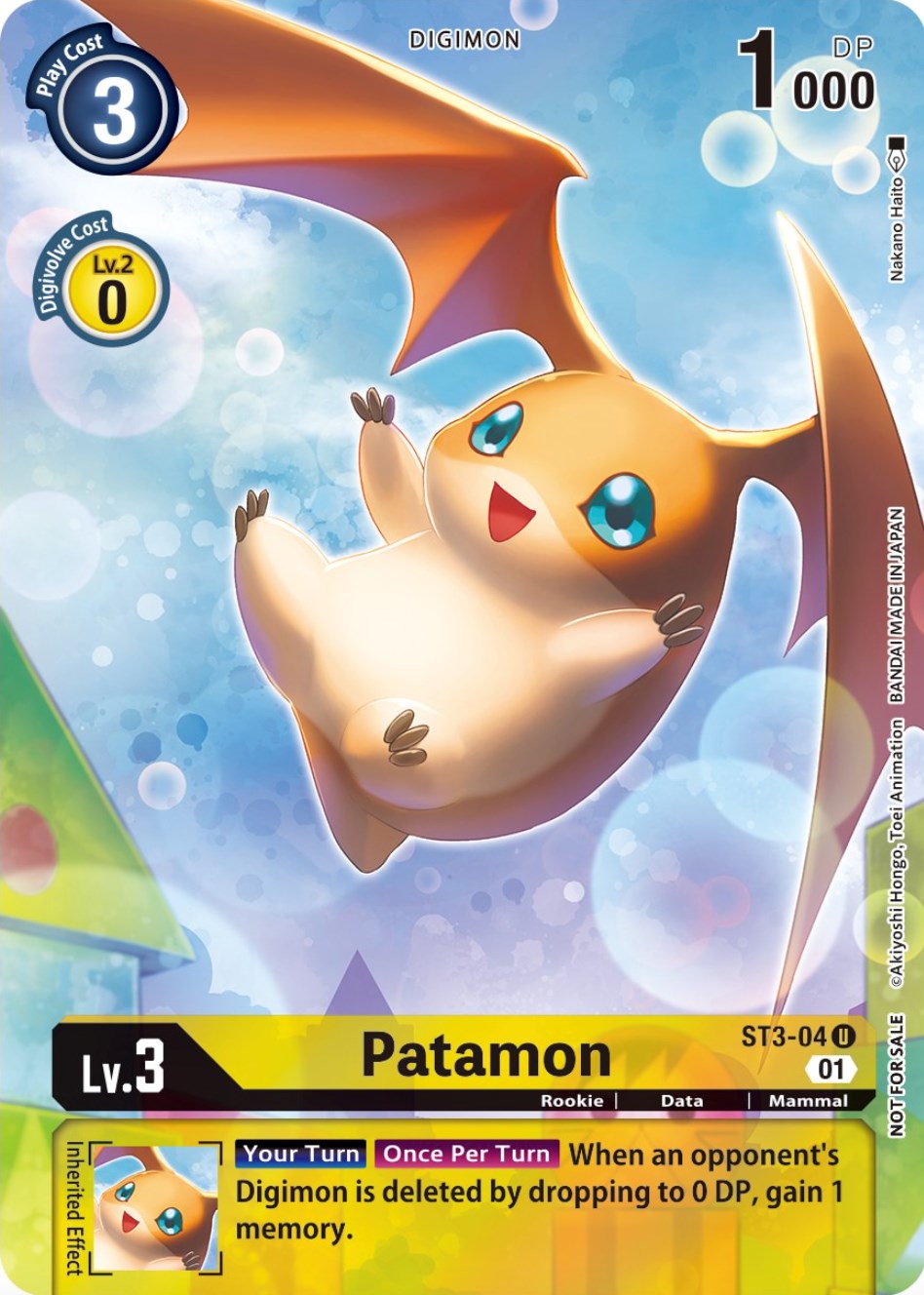 Patamon [ST3-04] (Official Tournament Pack Vol.9) [Starter Deck: Heaven's Yellow Promos] | Event Horizon Hobbies CA