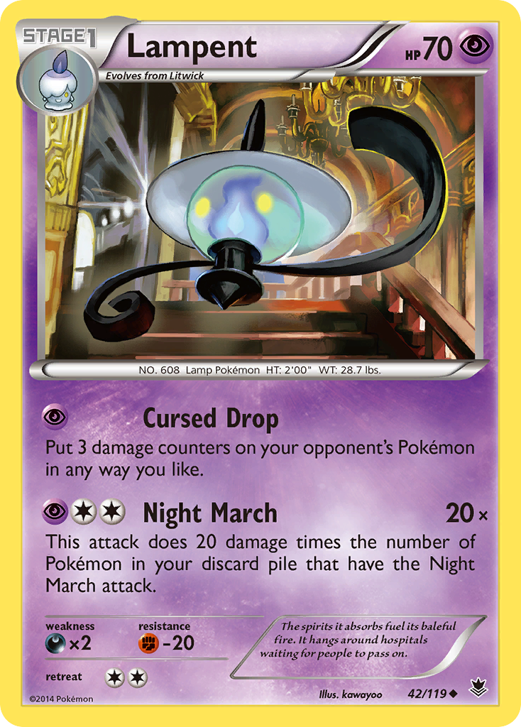 Lampent (42/119) [XY: Phantom Forces] | Event Horizon Hobbies CA