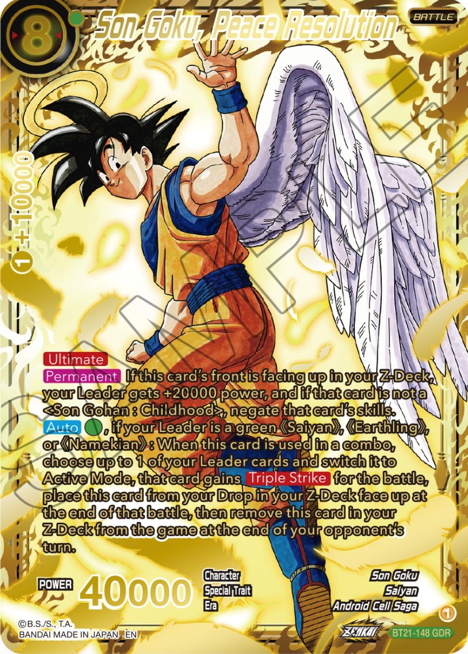 Son Goku, Peace Resolution (God Rare) (BT21-148) [Wild Resurgence] | Event Horizon Hobbies CA