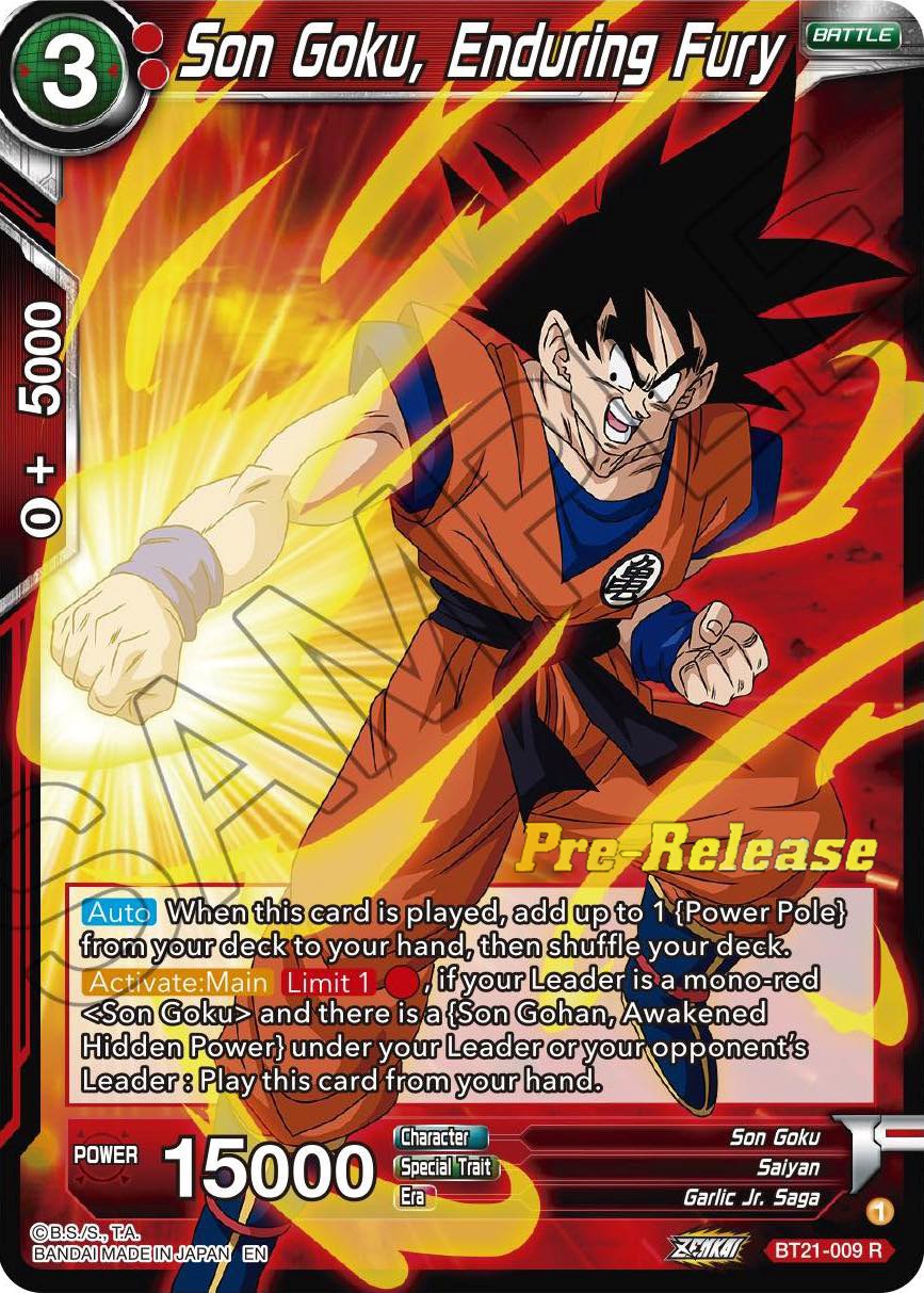 Son Goku, Enduring Fury (BT21-009) [Wild Resurgence Pre-Release Cards] | Event Horizon Hobbies CA