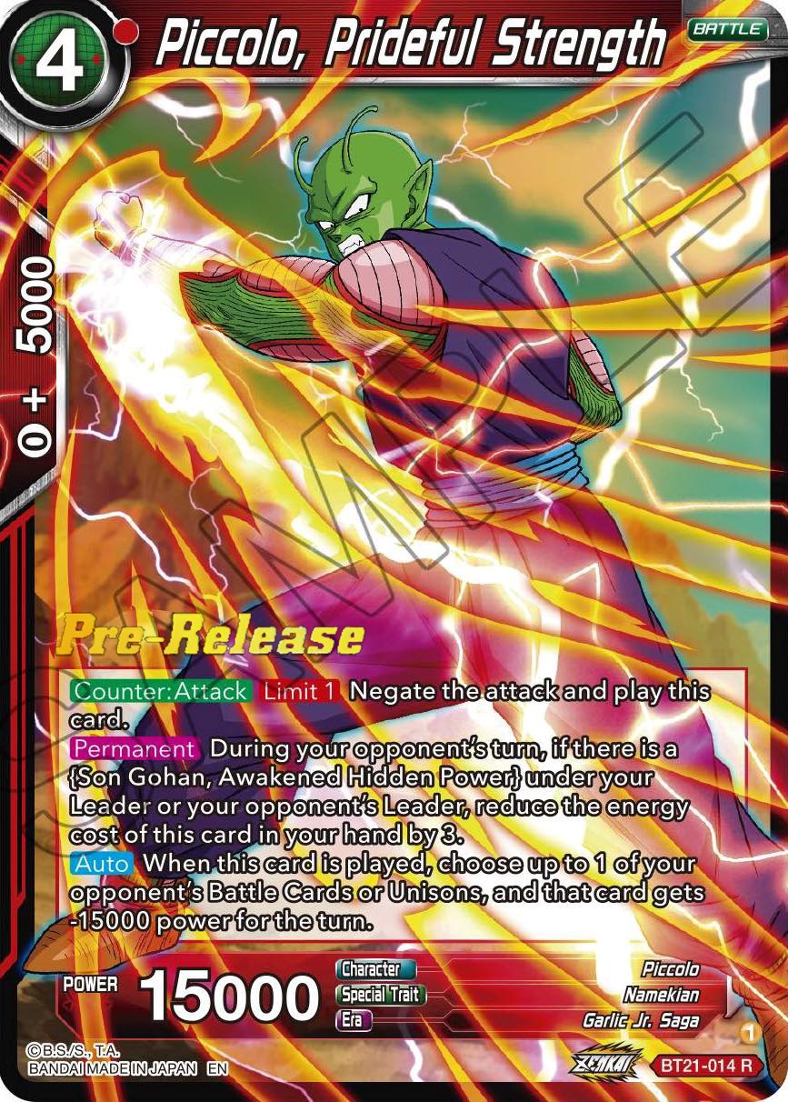 Piccolo, Prideful Strength (BT21-014) [Wild Resurgence Pre-Release Cards] | Event Horizon Hobbies CA