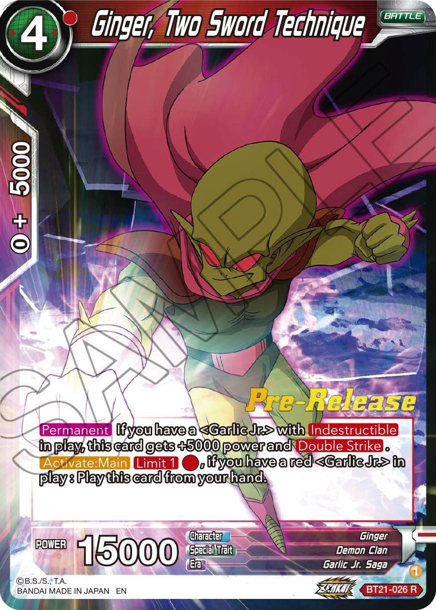 Ginger, Two Sword Technique (BT21-026) [Wild Resurgence Pre-Release Cards] | Event Horizon Hobbies CA