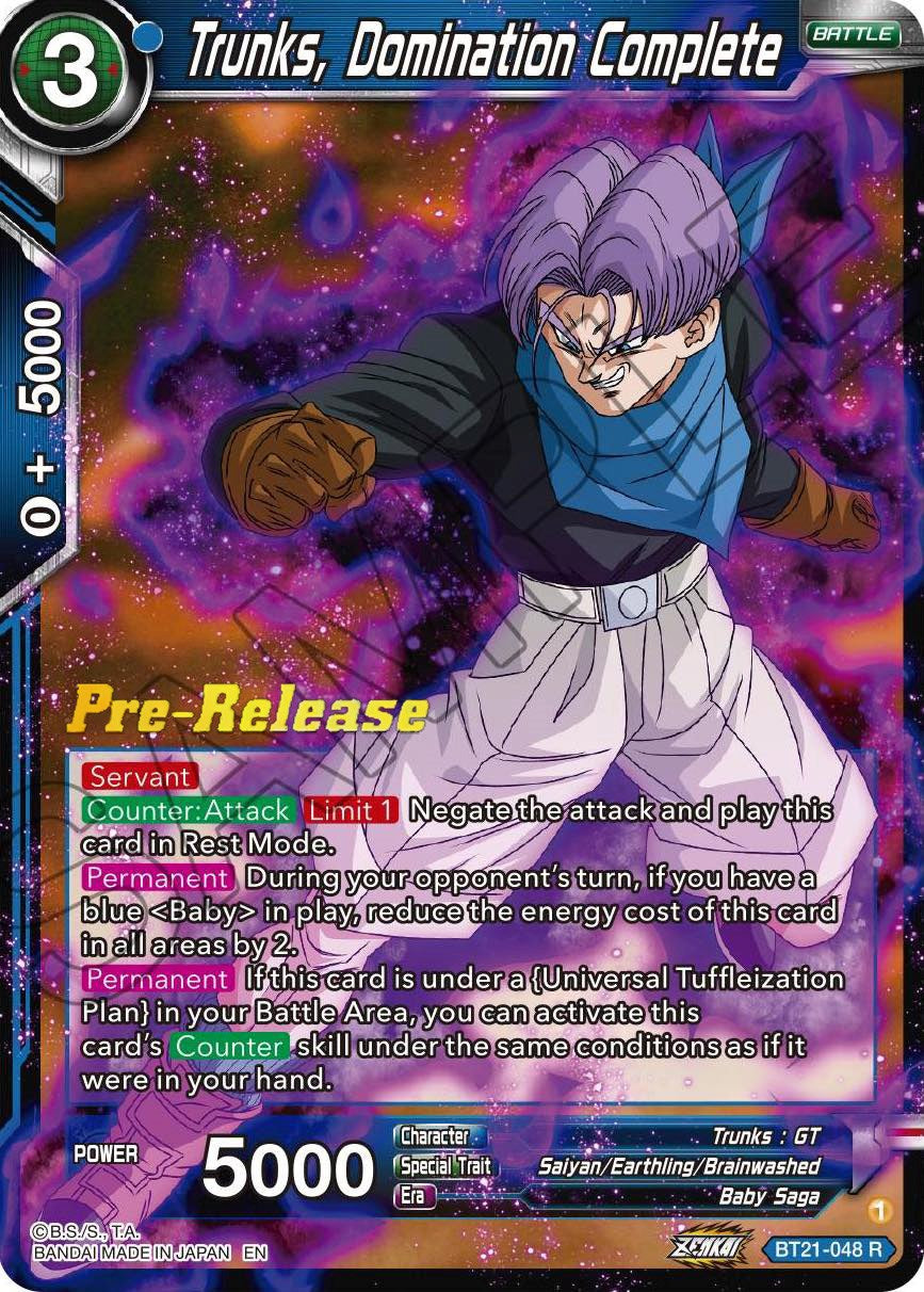 Trunks, Domination Complete (BT21-048) [Wild Resurgence Pre-Release Cards] | Event Horizon Hobbies CA