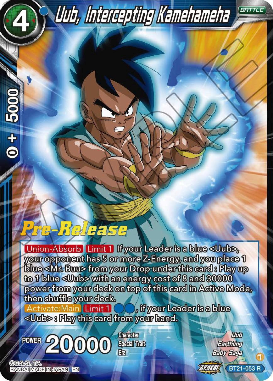 Uub, Intercepting Kamehameha (BT21-053) [Wild Resurgence Pre-Release Cards] | Event Horizon Hobbies CA