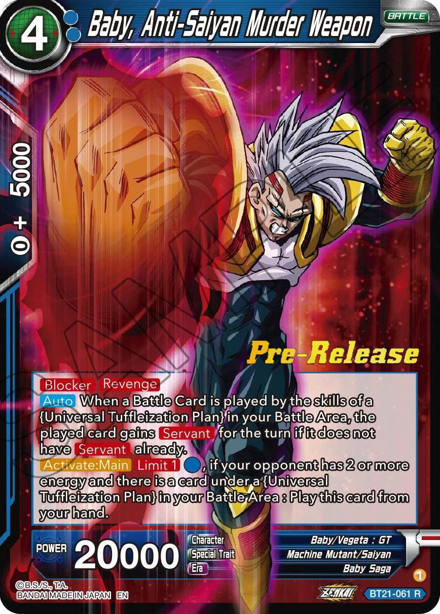 Baby, Anti-Saiyan Murder Weapon (BT21-061) [Wild Resurgence Pre-Release Cards] | Event Horizon Hobbies CA