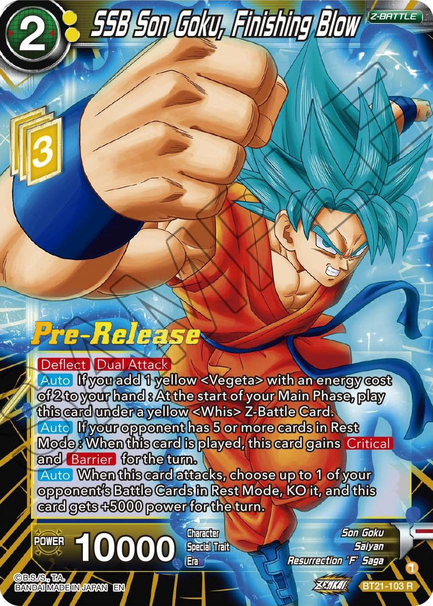 SSB Son Goku, Finishing Blow (BT21-103) [Wild Resurgence Pre-Release Cards] | Event Horizon Hobbies CA