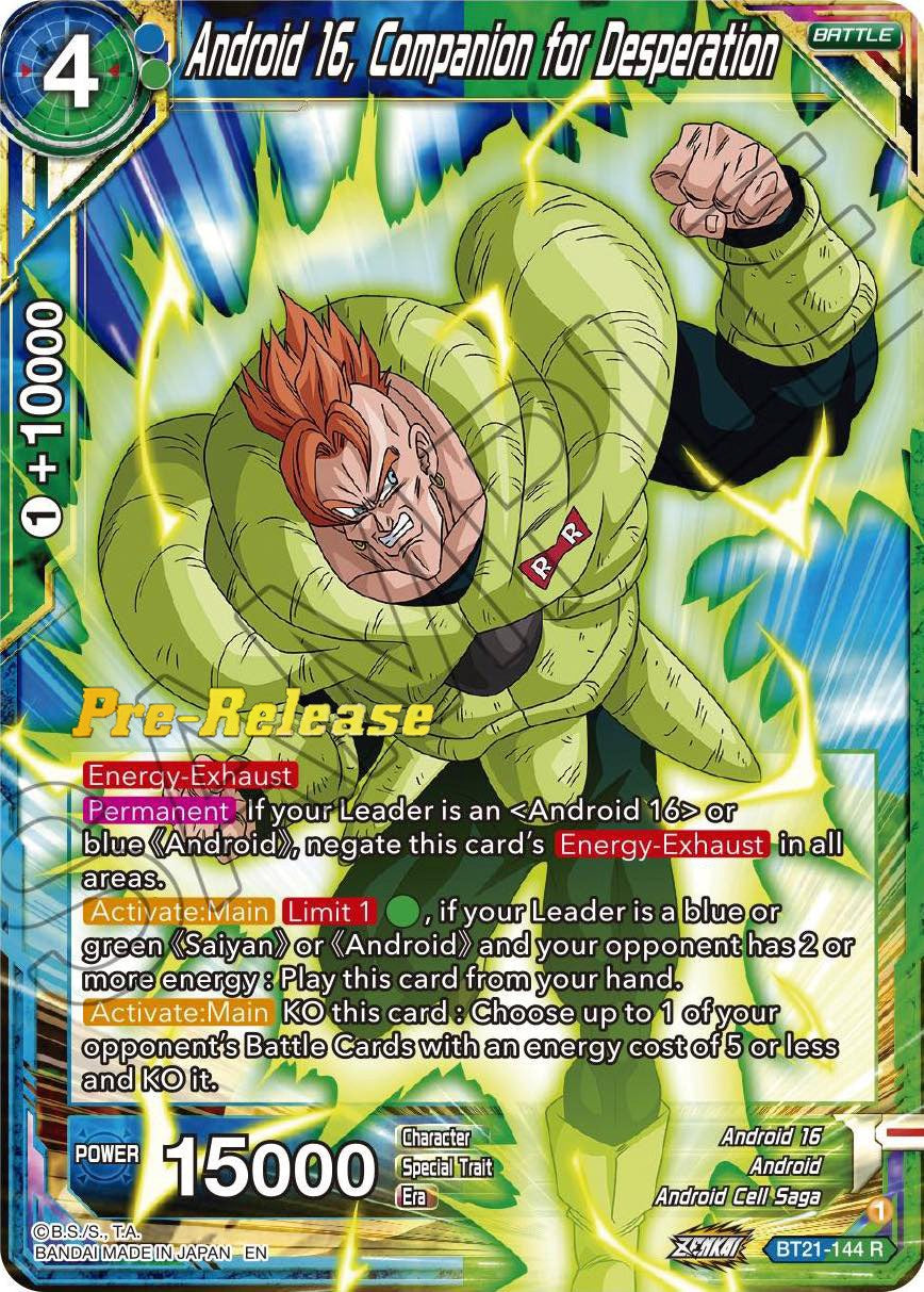 Android 16, Companion for Desperation (BT21-144) [Wild Resurgence Pre-Release Cards] | Event Horizon Hobbies CA