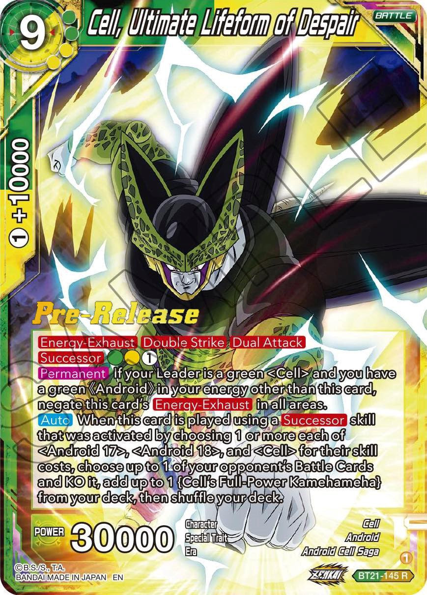 Cell, Ultimate Lifeform of Despair (BT21-145) [Wild Resurgence Pre-Release Cards] | Event Horizon Hobbies CA