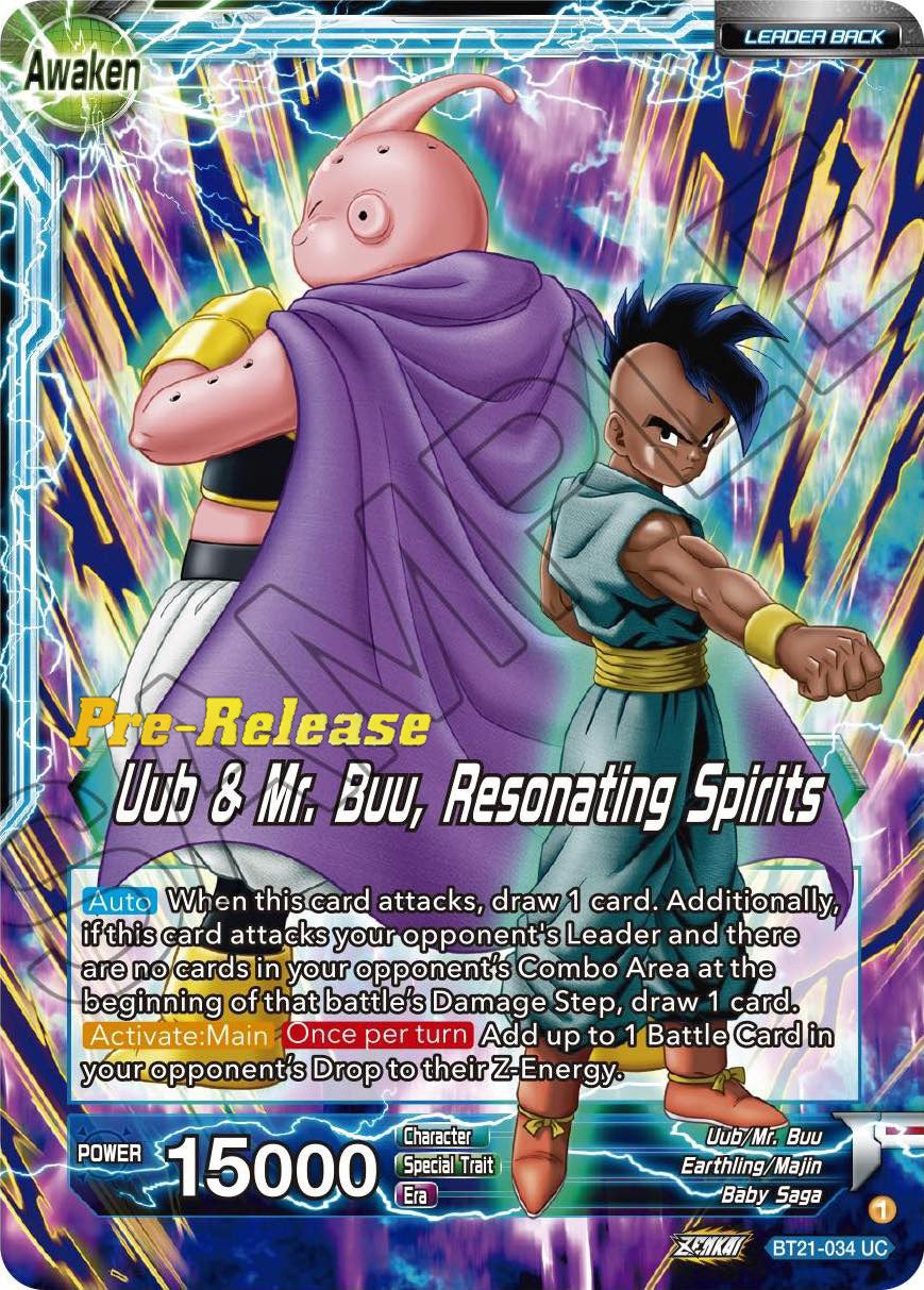 Uub // Uub & Mr. Buu, Resonating Spirits (BT21-034) [Wild Resurgence Pre-Release Cards] | Event Horizon Hobbies CA