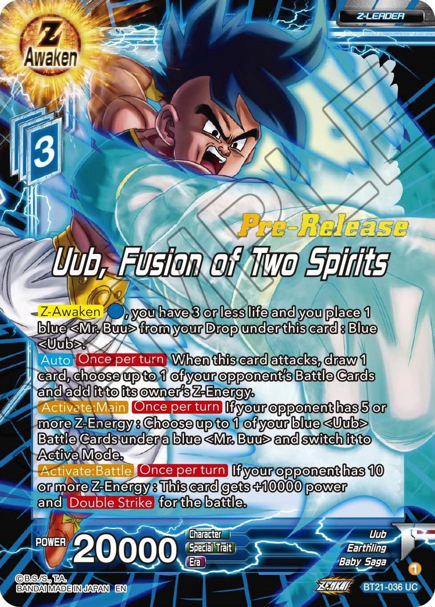 Uub, Fusion of Two Spirits (BT21-036) [Wild Resurgence Pre-Release Cards] | Event Horizon Hobbies CA