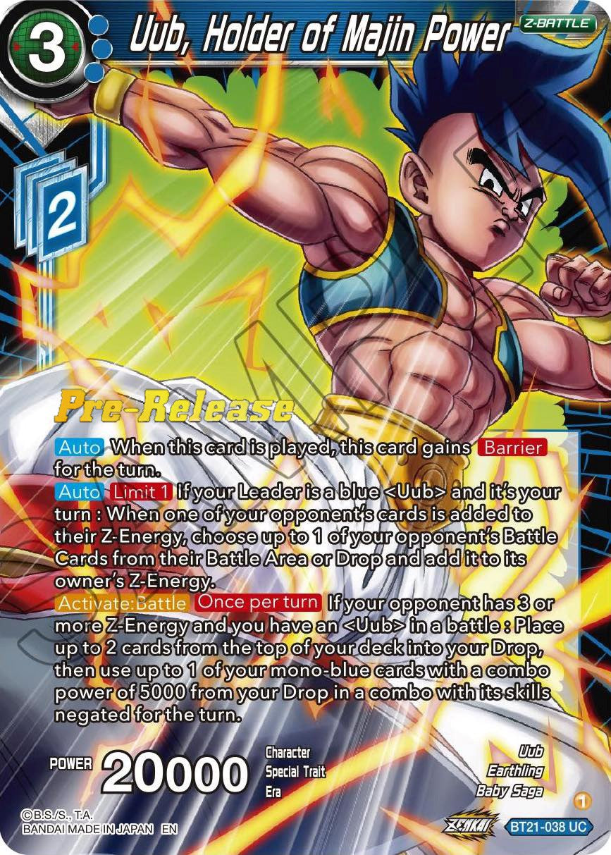 Uub, Holder of Majin Power (BT21-038) [Wild Resurgence Pre-Release Cards] | Event Horizon Hobbies CA