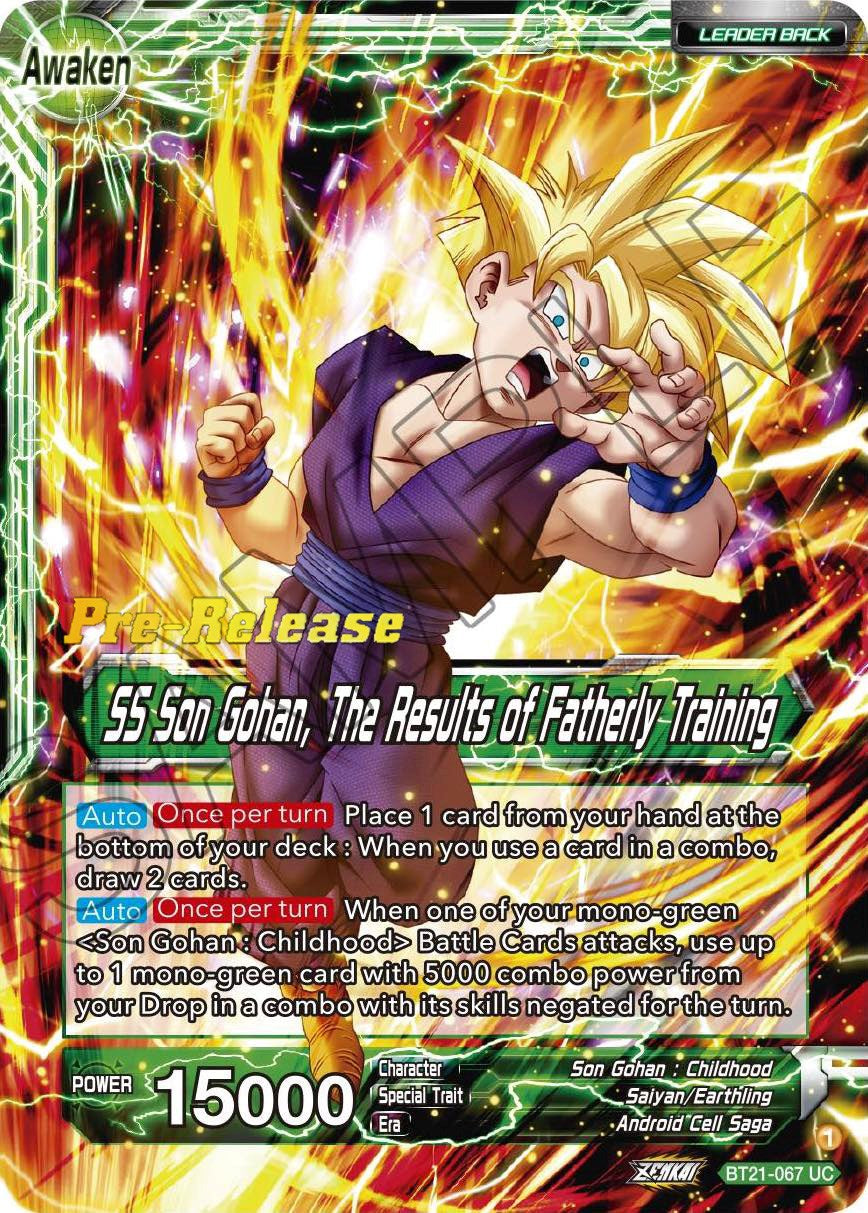 Son Gohan // SS Son Gohan, The Results of Fatherly Training (BT21-067) [Wild Resurgence Pre-Release Cards] | Event Horizon Hobbies CA