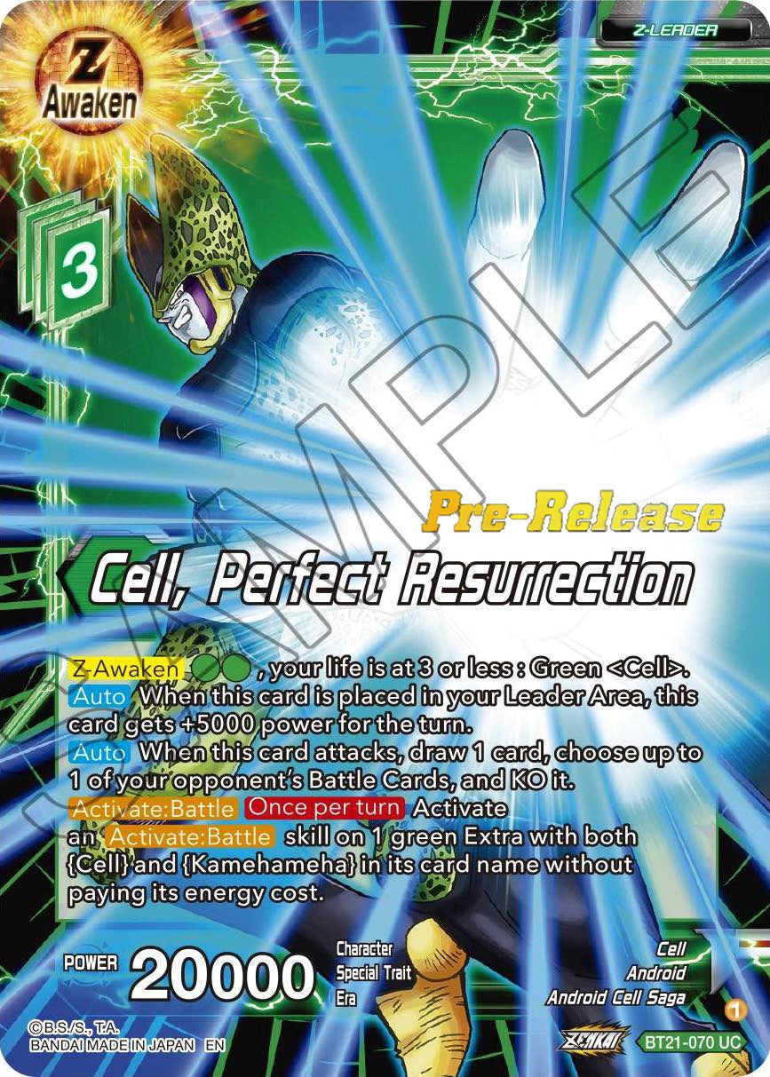 Cell, Perfect Resurrection (BT21-070) [Wild Resurgence Pre-Release Cards] | Event Horizon Hobbies CA