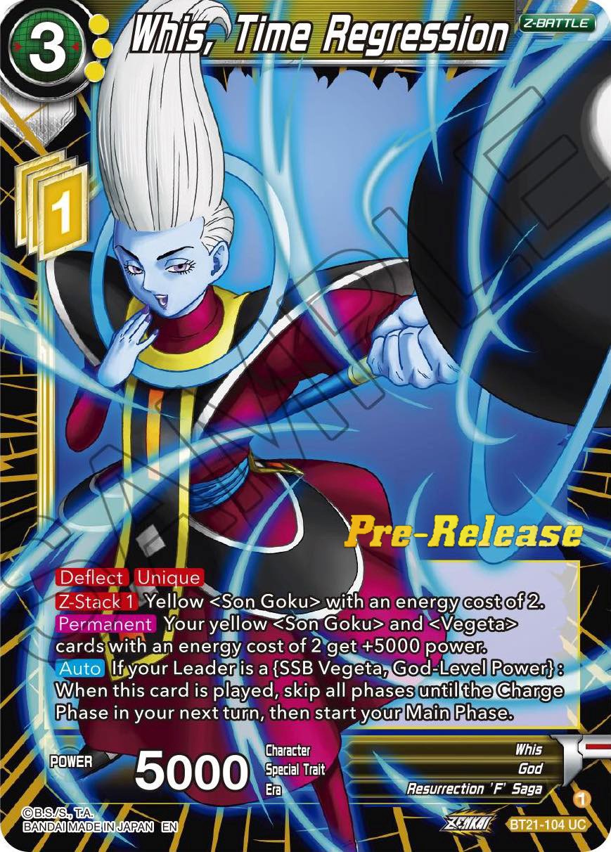 Whis, Time Regression (BT21-104) [Wild Resurgence Pre-Release Cards] | Event Horizon Hobbies CA