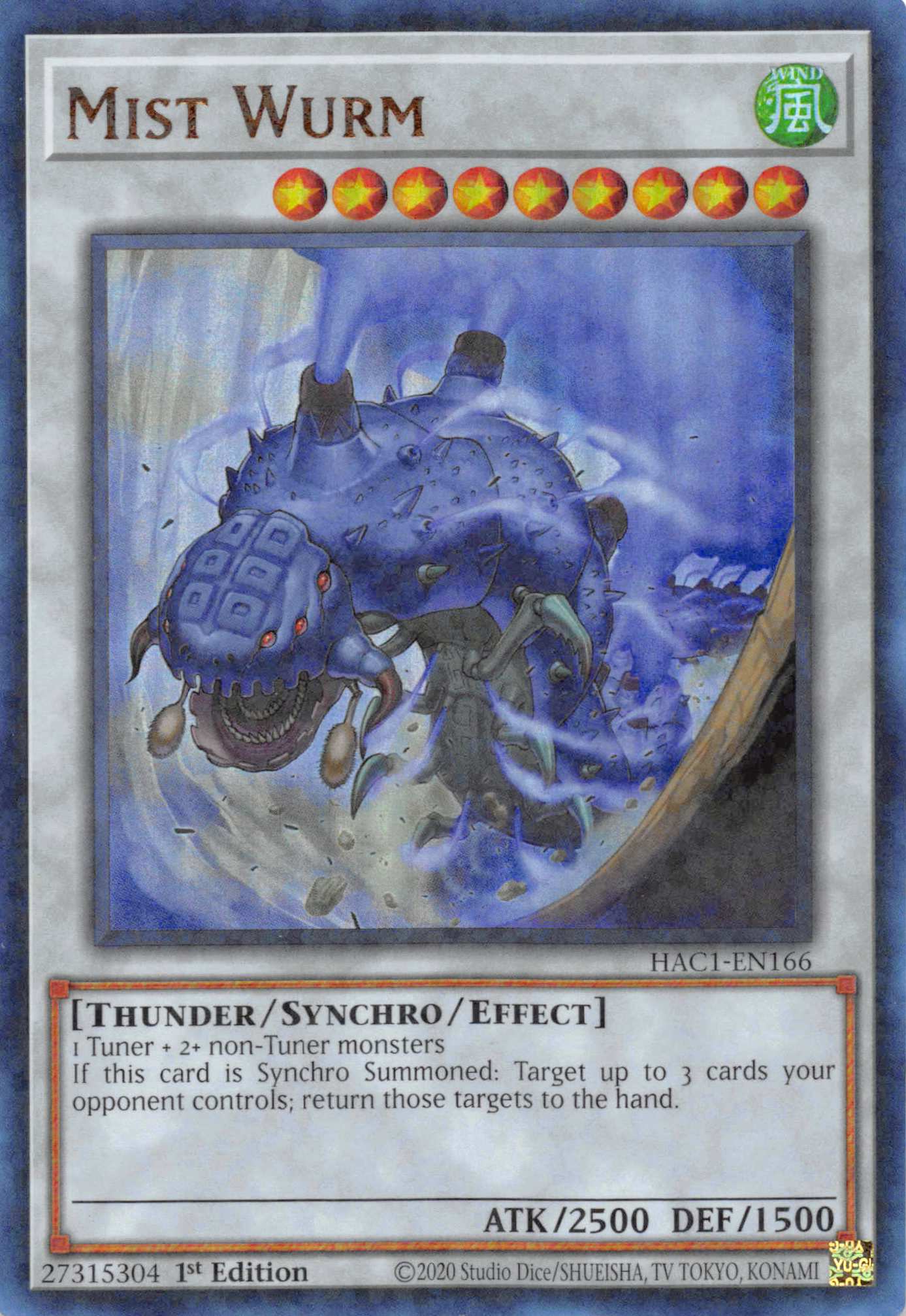 Mist Wurm (Duel Terminal) [HAC1-EN166] Parallel Rare | Event Horizon Hobbies CA