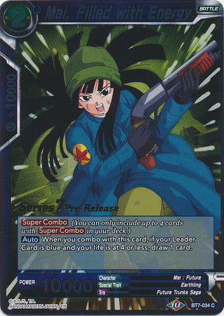 Mai, Filled with Energy (BT7-034_PR) [Assault of the Saiyans Prerelease Promos] | Event Horizon Hobbies CA