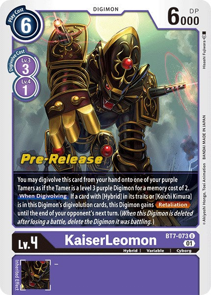 KaiserLeomon [BT7-073] [Next Adventure Pre-Release Cards] | Event Horizon Hobbies CA