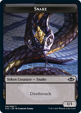 Snake // Zombie Double-sided Token [Commander Collection: Black Tokens] | Event Horizon Hobbies CA