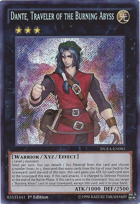 Dante, Traveler of the Burning Abyss [DUEA-EN085] Secret Rare | Event Horizon Hobbies CA