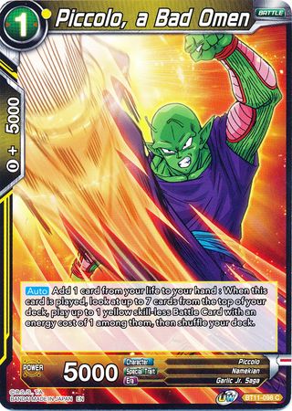 Piccolo, a Bad Omen (BT11-098) [Vermilion Bloodline] | Event Horizon Hobbies CA