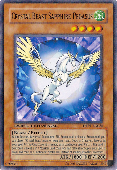 Crystal Beast Sapphire Pegasus [DTP1-EN028] Common | Event Horizon Hobbies CA