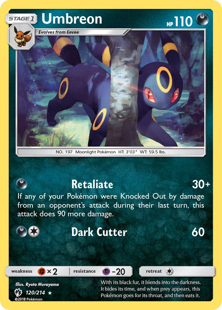 Umbreon (120/214) (Cosmos Holo) (Blister Exclusive) [Sun & Moon: Lost Thunder] | Event Horizon Hobbies CA