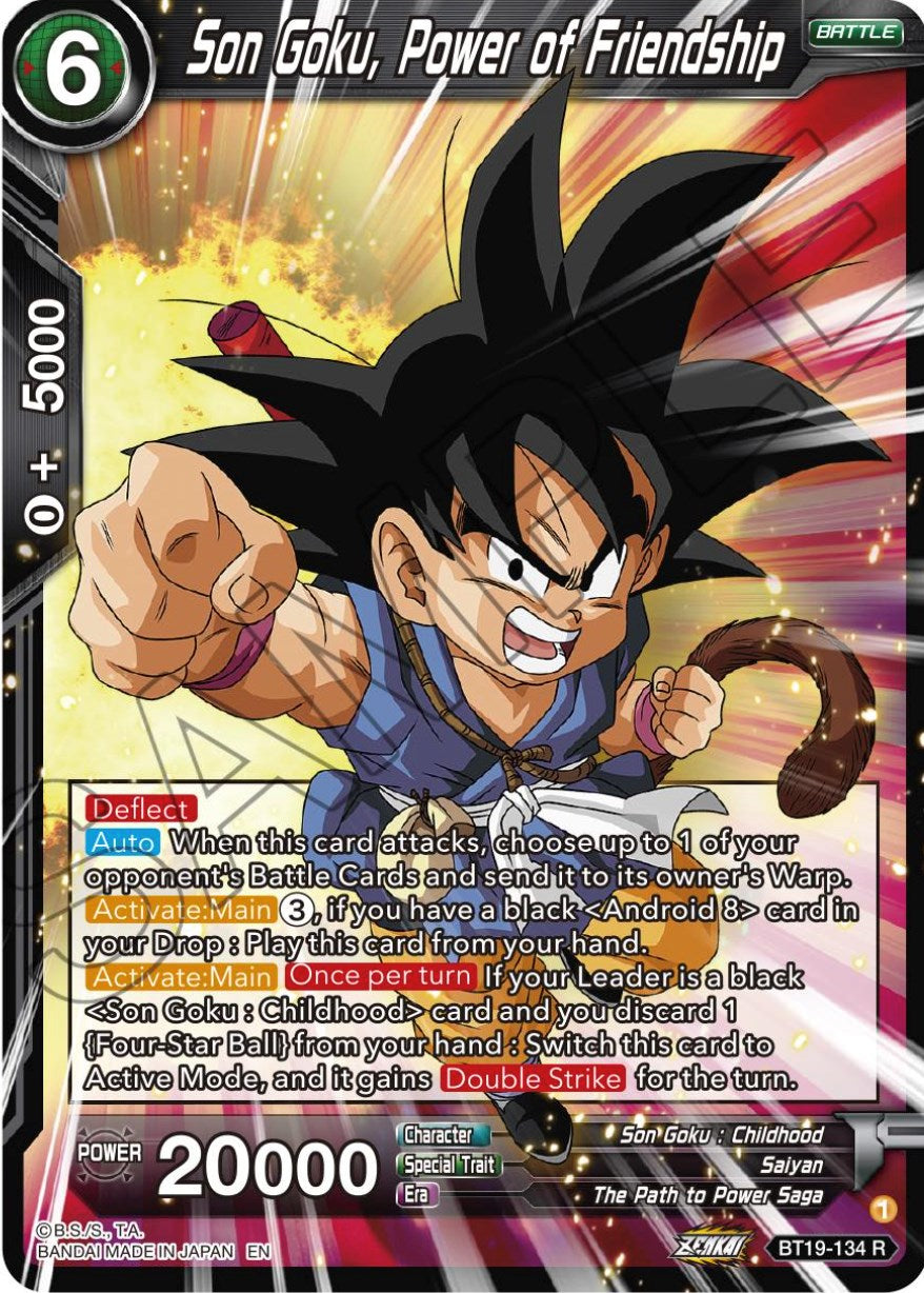 Son Goku, Power of Friendship (BT19-134) [Fighter's Ambition] | Event Horizon Hobbies CA