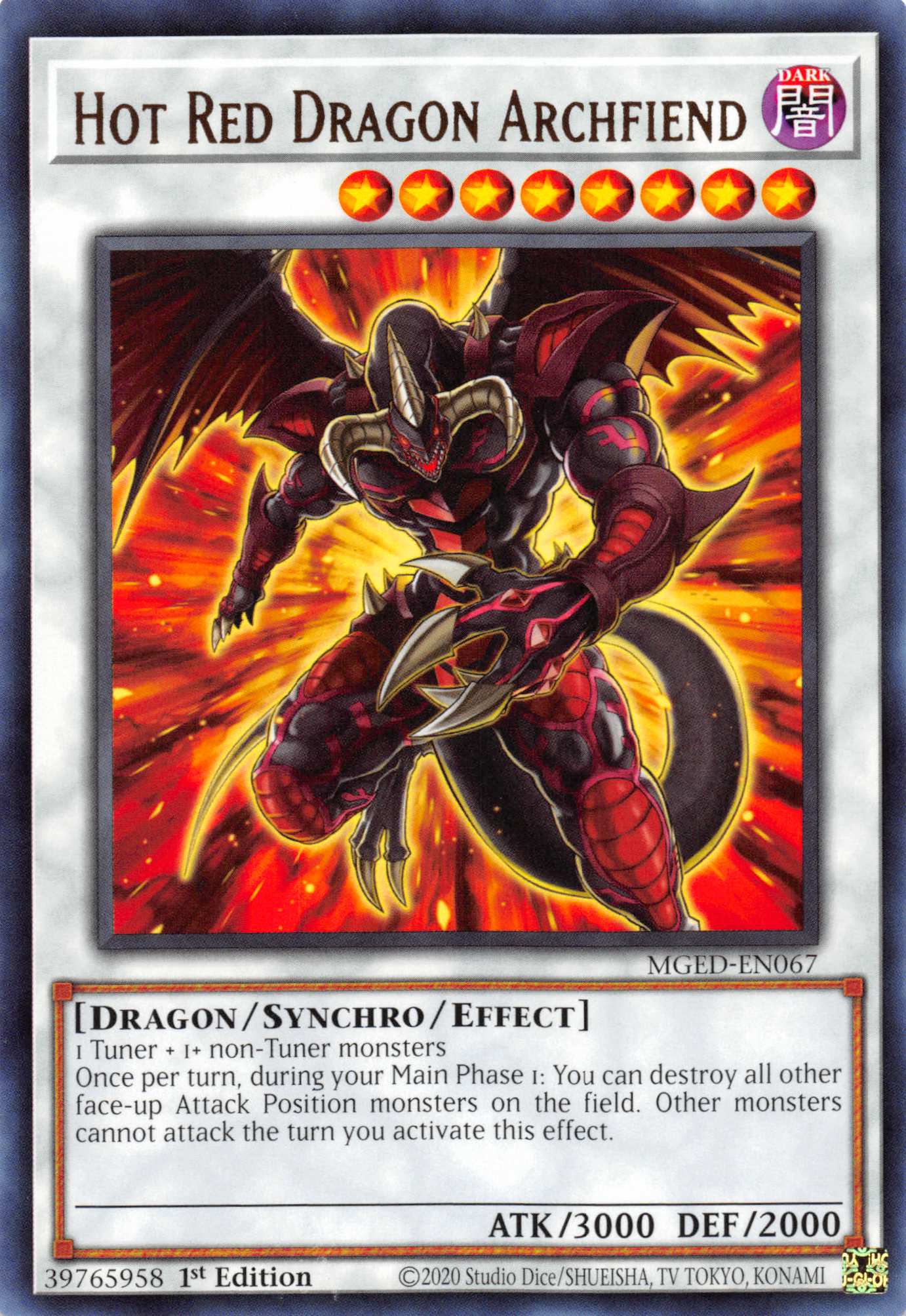 Hot Red Dragon Archfiend [MGED-EN067] Rare | Event Horizon Hobbies CA