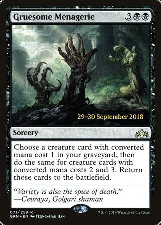 Gruesome Menagerie [Guilds of Ravnica Promos] | Event Horizon Hobbies CA