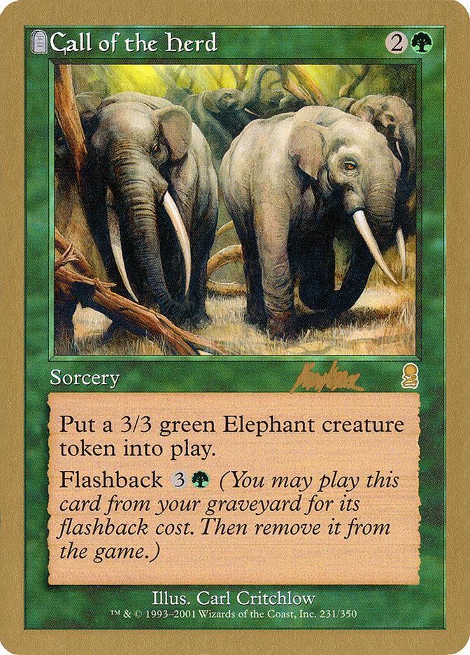 Call of the Herd (Brian Kibler) [World Championship Decks 2002] | Event Horizon Hobbies CA