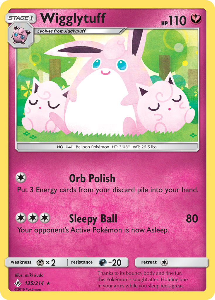 Wigglytuff (135/214) [Sun & Moon: Unbroken Bonds] | Event Horizon Hobbies CA