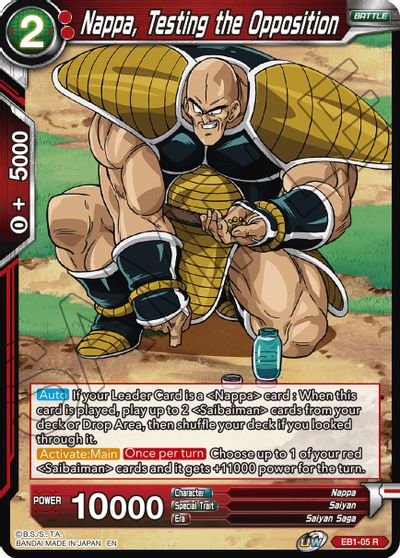 Nappa, Testing the Opposition (EB1-05) [Battle Evolution Booster] | Event Horizon Hobbies CA