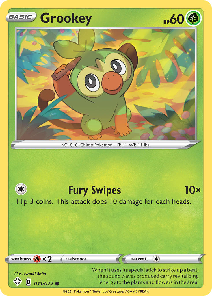 Grookey (011/072) [Sword & Shield: Shining Fates] | Event Horizon Hobbies CA