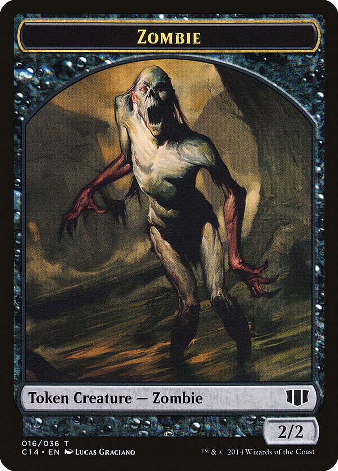 Demon (013/036) // Zombie (016/036) Double-sided Token [Commander 2014 Tokens] | Event Horizon Hobbies CA