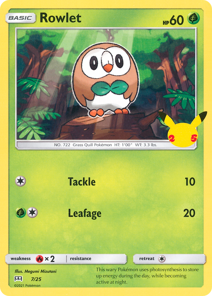 Rowlet (7/25) [McDonald's 25th Anniversary] | Event Horizon Hobbies CA