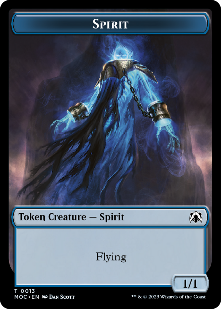 Spirit (9) // Spirit (13) Double-Sided Token [March of the Machine Commander Tokens] | Event Horizon Hobbies CA