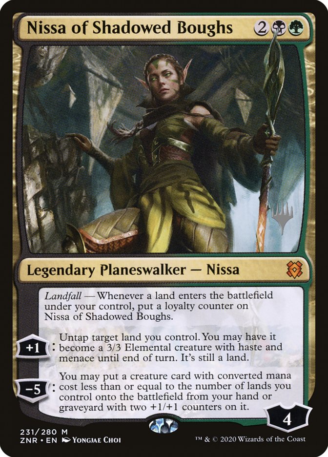 Nissa of Shadowed Boughs (Promo Pack) [Zendikar Rising Promos] | Event Horizon Hobbies CA