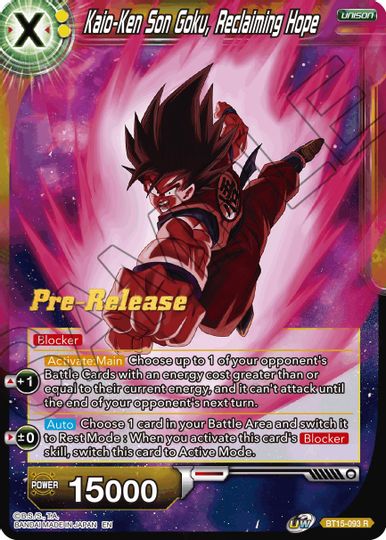 Kaio-Ken Son Goku, Reclaiming Hope (BT15-093) [Saiyan Showdown Prerelease Promos] | Event Horizon Hobbies CA