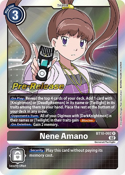 Nene Amano [BT10-092] [Xros Encounter Pre-Release Cards] | Event Horizon Hobbies CA